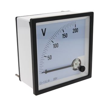 Medidor de Painel Quadrado Analógico Elétrico BeMatik 96X96 mm Voltímetro 200V - 1