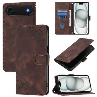Capa ZURSANA para iPhone 17 Air | Flip | Couro PU | À Prova de Choque | Suporte Dobrável | Fecho Magnético | Castanho - 1