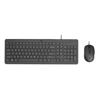 Teclado com Fios + Rato HP 150 WIRED MOUSE/KB COMBO FR | Preto - 1