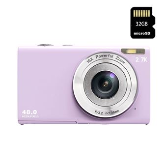 Câmara digital compacta para crianças DUDAO DC402 | 8MP | 2.7k | 2,8" | 32GB | Roxo - 1