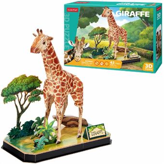 Puzzle 3D CubicFun Girafa P857h | 43 Peças - 1