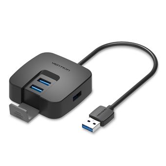 HUB USB Vention | 4 Portas USB 3.0 | 0,15 m - Preto