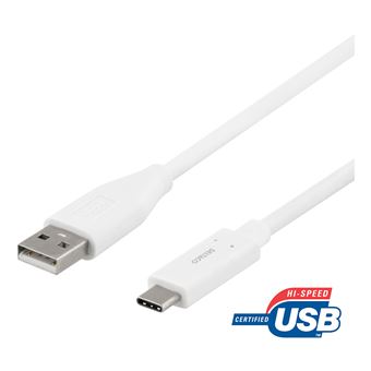 Cabo Usb Deltaco USBC-1008M | Branco - 1