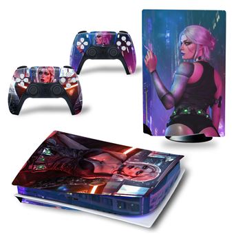 Autocolantes de Proteção HSMY para Consola Sony PS5 Edition Standard - Cyberpunk 2077 -TN-PS5Disk-4005 - 1