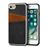 Capa Magunivers TPU + PU Cores Duplas com Dois Titulares de Cartão Preto para iPhone 8/7/6_0