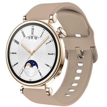 Bracelete suave em silicone liquido Antiimpacto para Huawei Watch GT 5 Pro 42mm | Castanho claro - 1