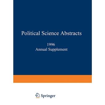 Political Science Abstracts - 1996 Annual Supplement - Paperback - 2013 - 1