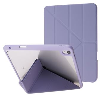 Capa de PU + acrílico Padrão de Origami com Fundo Roxo Magunivers para iPad Air (2020) - 1