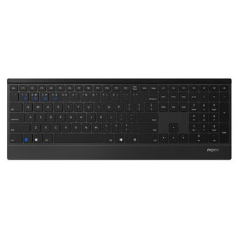 Teclado Wireless + Rato Rapoo 9500M | Idioma: Alemão | Preto - 1