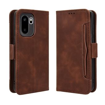 Capa Protetora FOXDOCK para OnePlus 15R | Couro PU | À prova de choque | Suporte para Cartão | Castanho - 1