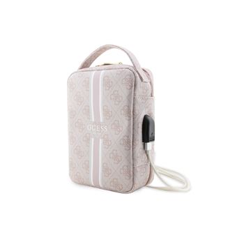 Bolsa de Viagem Guess USB modelo Stripe 4G | Rosa - 1