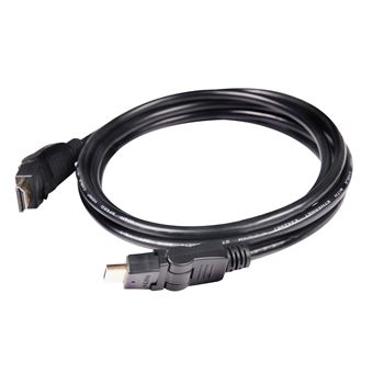 Cabo Hdmi CLUB3D HDMI 2.0 4K60Hz UHD Cable giratorio de 360 grados 2metros | Preto - 1