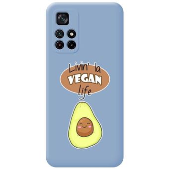 Capa Tumundosmartphone de silicone líquido azul para Xiaomi POCO M4 Pro 5G desenhos de design  Vegan Life - 1