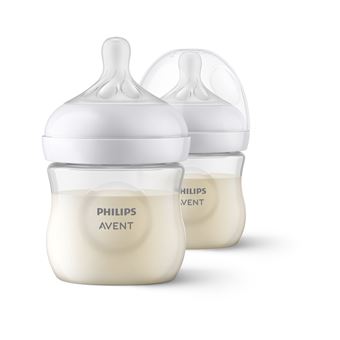 Biberão Philips AVENT Natural Response SCY900/02 2 Biberões 125ml, tetina T2 | Transparente - 1