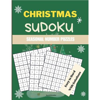 Christmas Sudoku Seasonal Number Puzzles Unlock Joy One Page At A Time With This Puzzle Book For Adults Seniors  Teens   Easy To Medium To Hard Puzzles Wi - 1