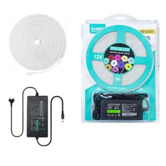 Tiras de Luz LED SANDA SD-6223 | 5 Metros | Neon | 12V - Branco - 1
