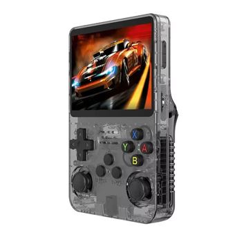 Consola de Jogos SZSMART R36S | 3.5" | Sistema de Fonte Aberta | 64GB | 12000 Jogos | Cinzento - 1