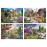 Flora & Fauna Jigsaw Puzzles 4 x 500 Pieces Gibsons Games_0