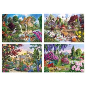 Flora & Fauna Jigsaw Puzzles 4 x 500 Pieces Gibsons Games