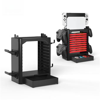 Suporte de Armazenamento CO-Phénix para Switch OLED  para 10 discos e 4 controladores - Preto - 1