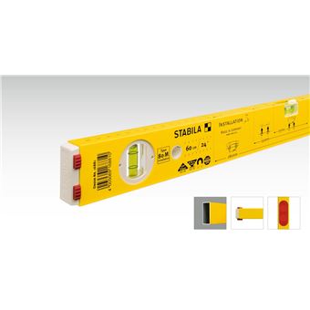 Nível Stabila Type 80 M Installation spirit level | Vermelho, Amarelo - 1