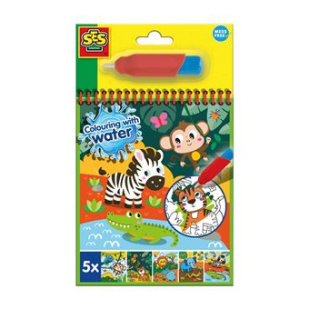 Livro de Colorir com Caneta de Água Ses | Safari - 1