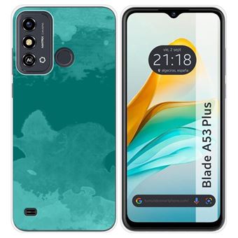 Capa Tumundosmartphone de silicone para ZTE Blade A53 Plus design aquarela 06 desenhos - 1