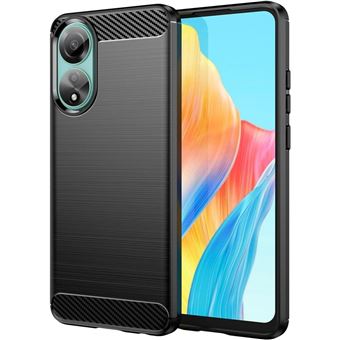 Capa Tumundosmartphone de gel TPU tipo carbono preto para Oppo A78 4G - 1