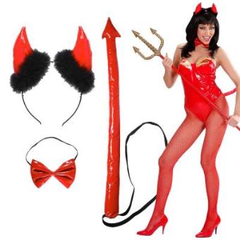 Conjunto para disfarce de Diabo Vermelho Widmann - 1