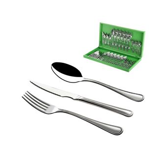 Faqueiro Utilinox Paria Churrasco | 12 Facas Bife + 12 Garfos Mesa + 12 Colheres Mesa + 12 Colheres Chá | 48 Peças | Inox - 1