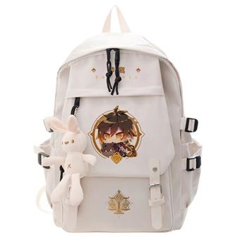 Mochila Escolar DreamWorks | Genshin Impact | 32 x 13 x 45 cm | Branco 1378 - 1