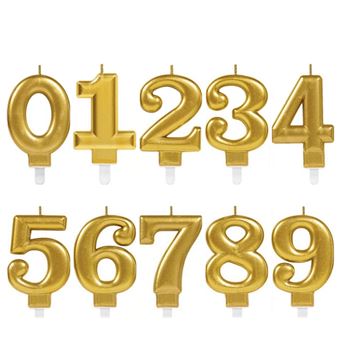 Vela de Aniversário Omnific | Número 4 - Dourada - 1