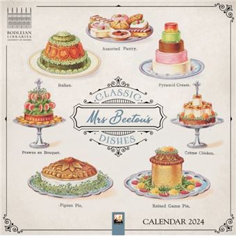 Bodleian Libraries Mrs Beetons Classic Dishes Wall Calendar 2024 Art Calendar By Flame Tree Publishing - 1