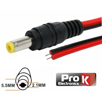 Cabo de Alimentação ProK DC Jack Macho 25cm - 1