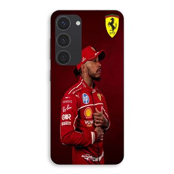 Capa Maniacase para Samsung Galaxy S23 Plus | Lewis Hamilton Official Ferrari Wallpaper - 1