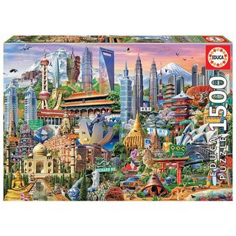 Puzzle Educa Asia Landmarks | 1500 Peças - 1