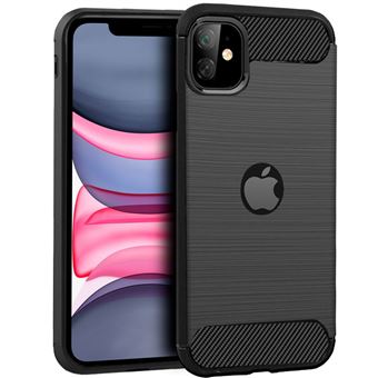 Capa traseira para iPhone 11 COOL em Gel Carbon Preto - 1