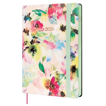 Agenda Diária A5 2026 Finocam Joy Bloom com Elástico - 1