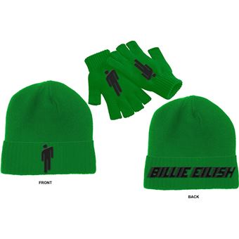 Beanie Hat e Conjunto de Luvas Rock Off Billie Eilish - Verde - 1