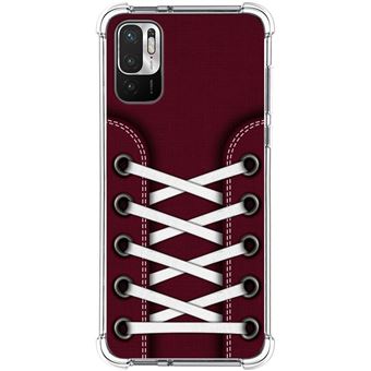 Capa Tumundosmartphone de silicone anti-choque para Xiaomi Redmi Note 10 5G / POCO M3 Pro 5G design Tênis 17 desenhos - 1