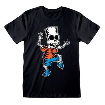 Camisola de Manga Curta The Simpsons Skeleton Bart | S - Preto - 1
