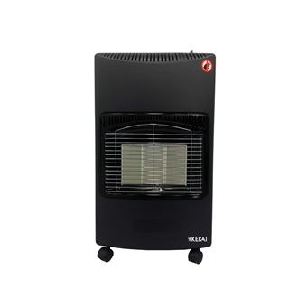 Fogão a Gás Dobrável para Uso Interno Kekai New Slim | 42x26x73 cm | 4200W | 4 Rodas Giratórias | Aço | 3 Níveis de Calor - Preto - 1