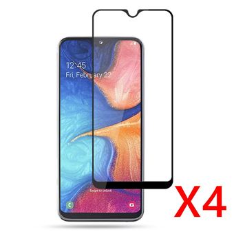 Kit Yiou para Samsung Galaxy A20e | 4 Películas de Proteção Integral Vidro Temperado - Preto - 1