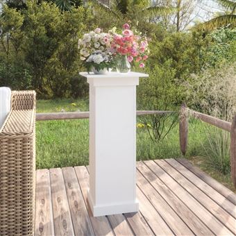 Suporte de vasos vidaXL | 40x40x90 cm | madeira de pinho maciça branco - 1