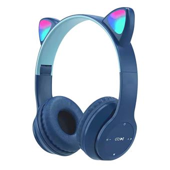 Auscultadores Bluetooth com Microfone ARZOPA® | Orelhas de Gato | Azul-marinho - 1