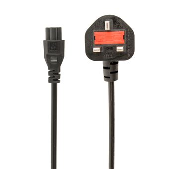 Cabo de Energia Gembird UK power cord (C5), 13 A, 6 ft | Preto - 1