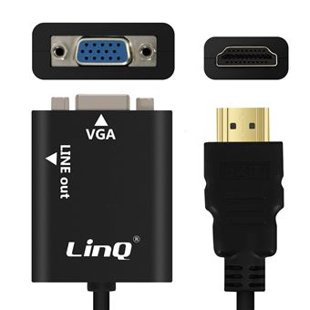 Cabo de Vídeo e Áudio HDMI LinQ Macho para Fémea VGA e cabo Jack de 3/5 mm - 1