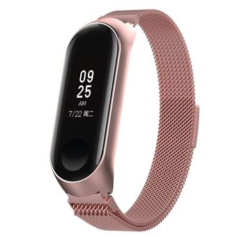 Bracelete Milanese Loop Fecho Magnético Phonecare para Xiaomi Mi Band 3/4 Rosa - 1
