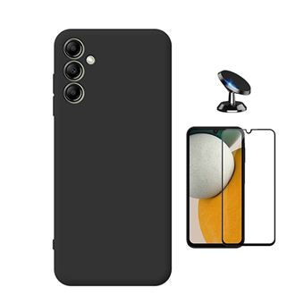 Kit Película de Vidro Temperado Gorilasglass + Capa Proteção Silicone + Suporte Magnético Gift4Me para Samsung Galaxy A16 5G | Preto - 1