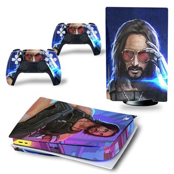 Autocolantes de Proteção HSMY para Consola Sony PS5 Edition Standard - Cyberpunk 2077 -TN-PS5Disk-4007 - 1